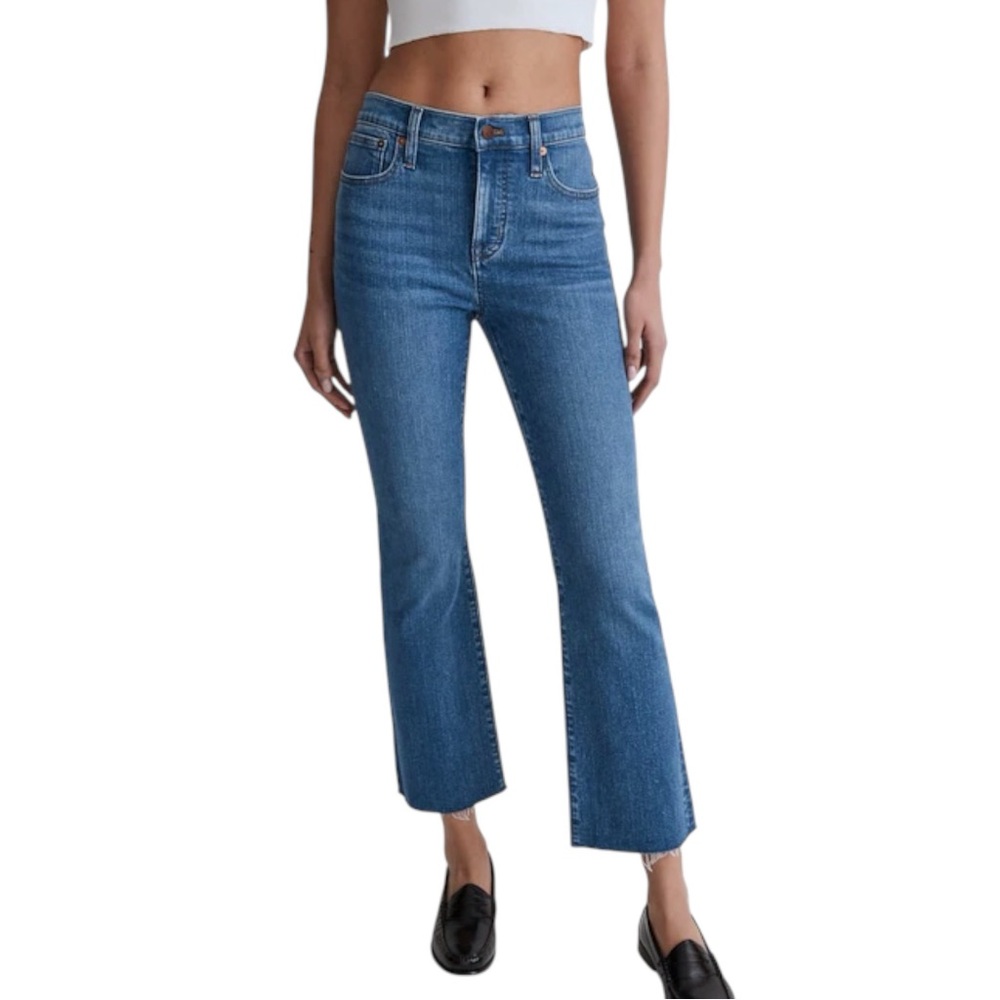 NWT LOFT High Rise Kick Crop Jeans size 4/27 in Medium Wash